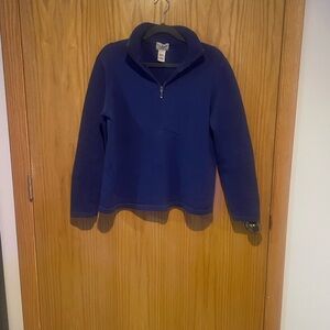 L.L. Bean Women’s Quarter-Zip Fleece Pullover - Navy